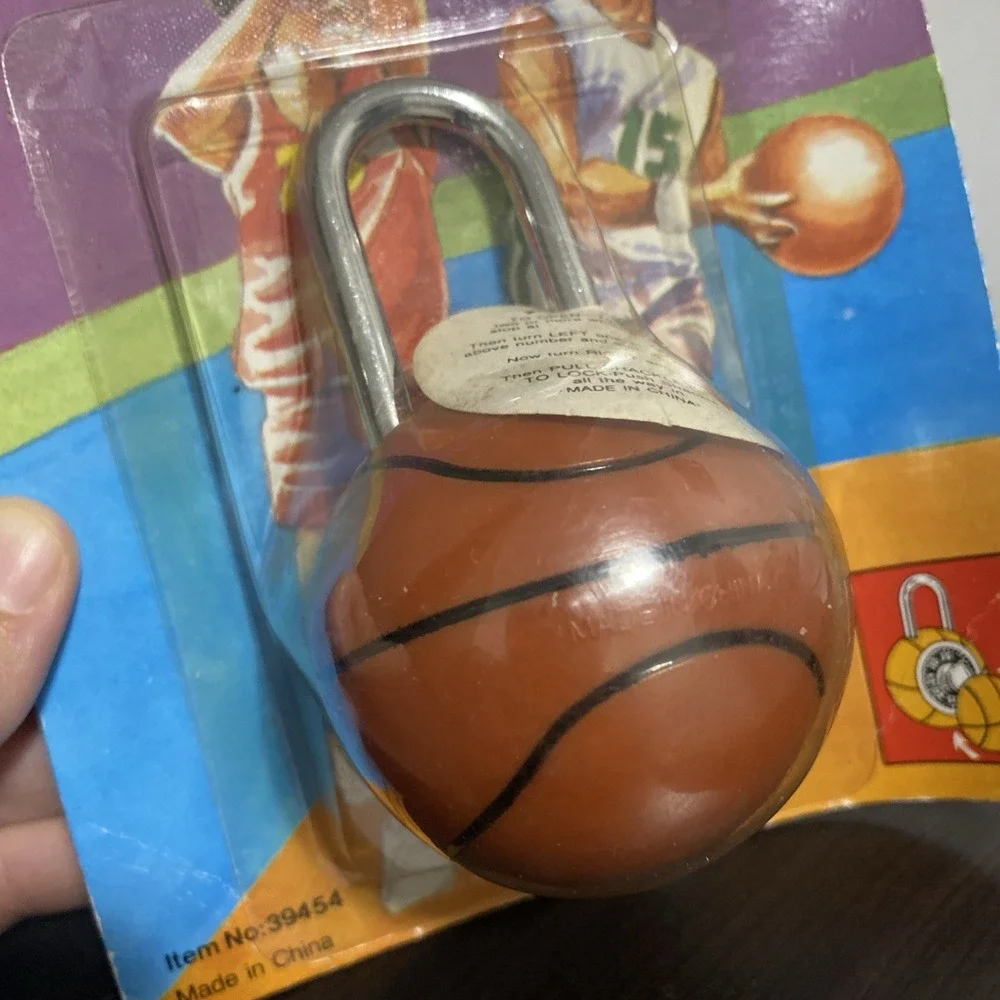 VINTAGE 1988 SPORTSLOCK BASKETBALL RUGGED HIDE-AWAY COMBINATION LOCK‎